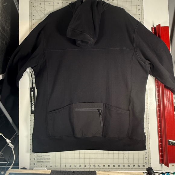 KARL LAGERFELD® PARIS  |  BLACK HOODED SWEATER  |  NEW w/ TAGS  |  MEN-L  | - Picture 10 of 16